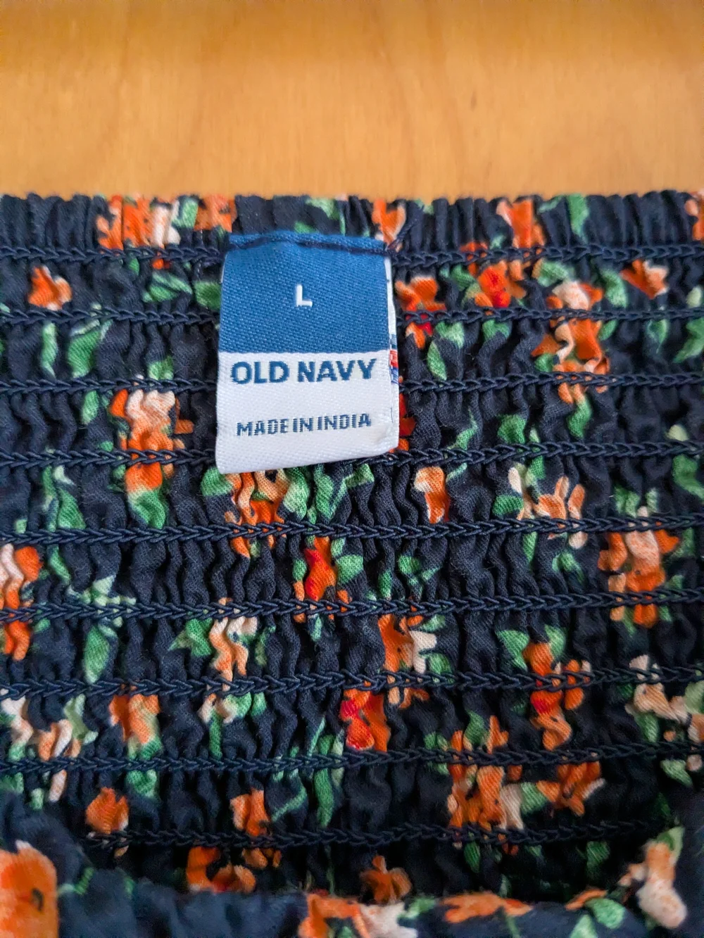 Old Navy Floral Waist-Defined V-Neck Top